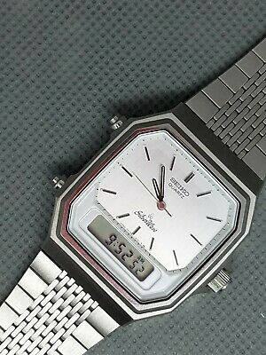 Rare Seiko Vintage Digital Watch Bond Era 80s Retro SILVERWAVE