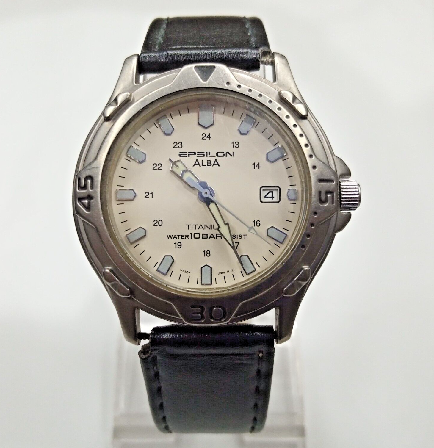SEIKO ALBA EPSILON V732-0R90 Quartz Titanium Water Resist Man