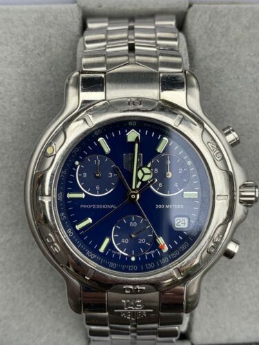 TAG Heuer 6000 Series Chronograph CH1111 0 Quartz Navy Dial