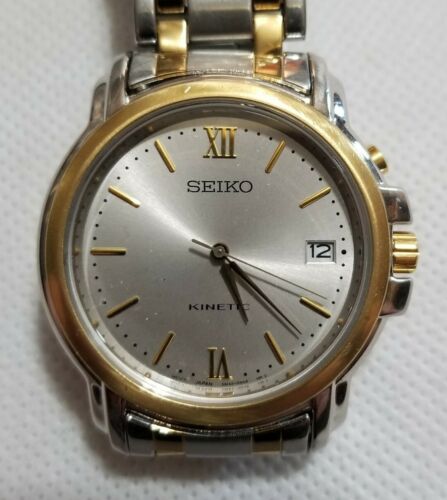 Seiko Kinetic 5M42 0J69 Power Reserve Indicator watch New