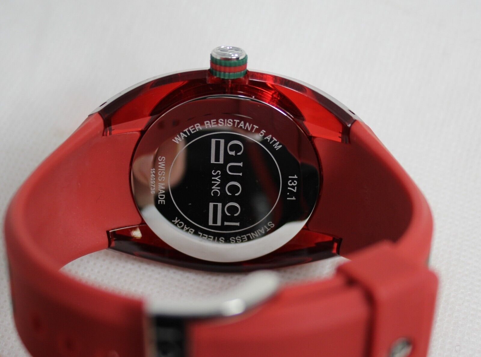 Gucci Sync YYA82052 Mens Watch Red Quartz 46mm | WatchCharts