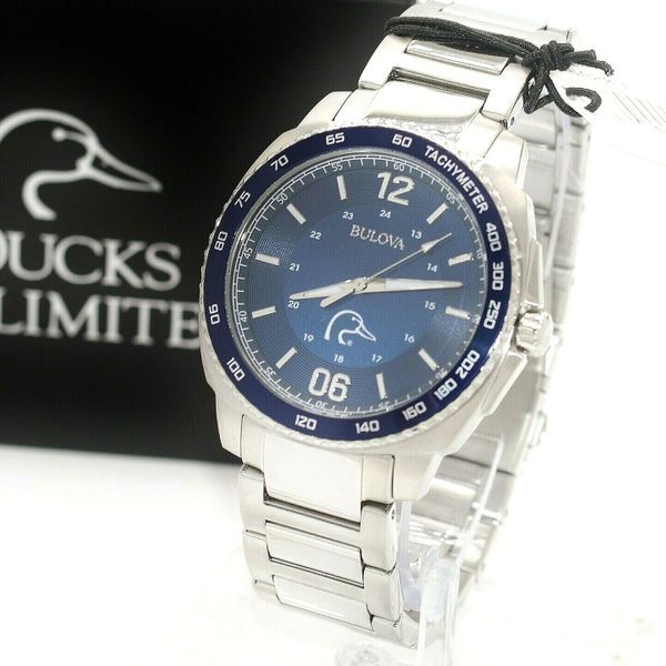 BULOVA 96A203 DUCKS UNLIMITED MEN'S CASUAL STAINLESS STEEL WATCH
