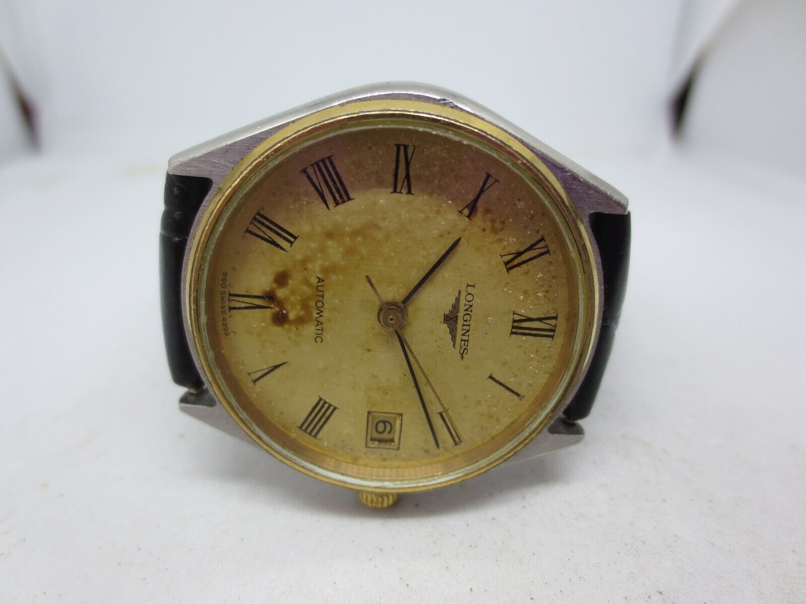 VINTAGE LONGINES 990 DATE L.990.1 18KGP STAINLESS STEEL AUTOMATIC