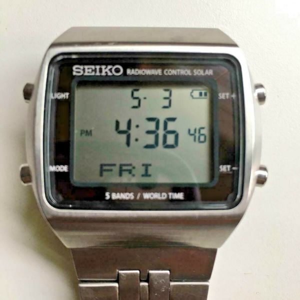 Seiko Radio Wave Control Solar S760-0AA0 Men's Watch Digital Beautiful Used  | WatchCharts