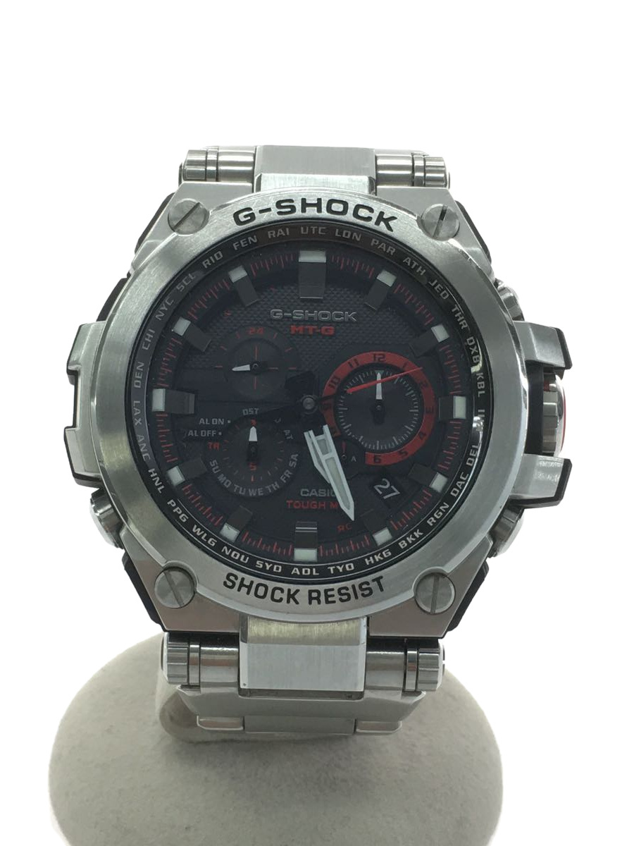 Used] CASIO Solar watch G-SHOCK/Analog/BLK/SLV/MTG-S1000D-1A4JF