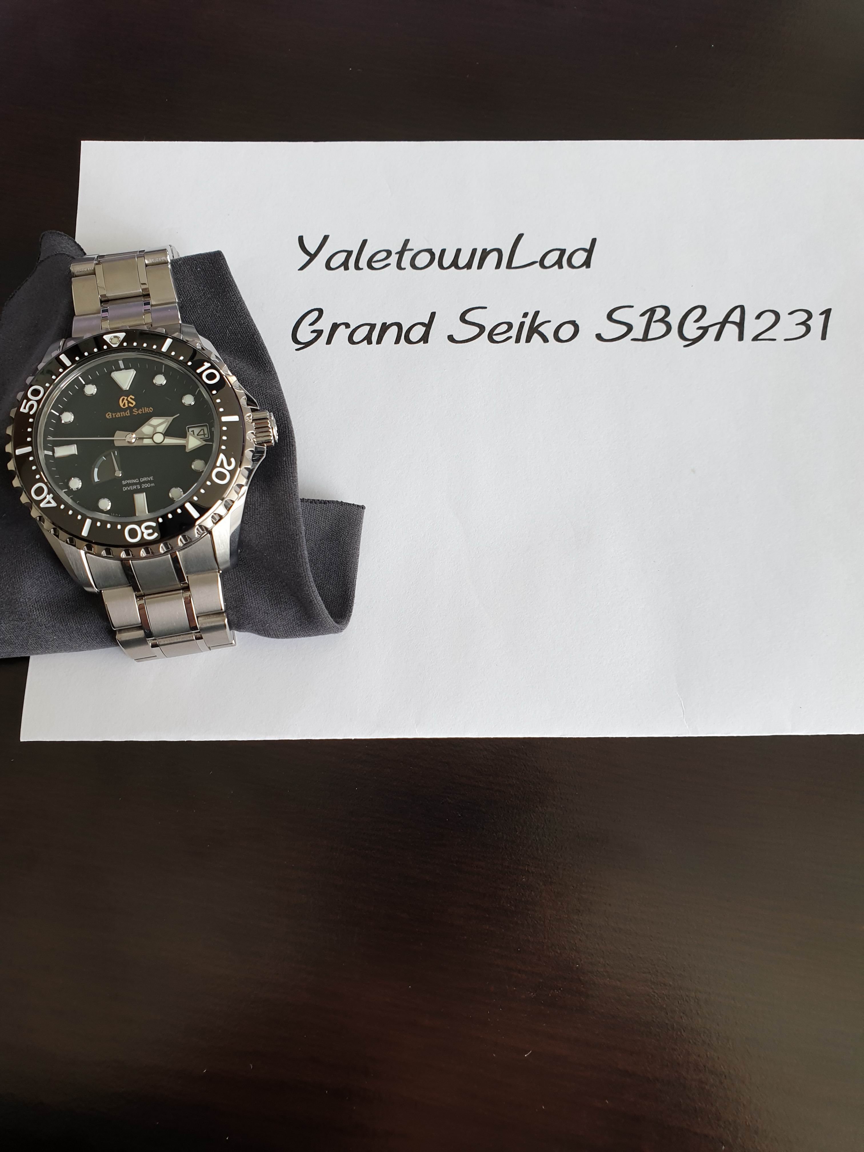 5 500 USD Grand Seiko Spring Drive Diver SBGA231 WatchCharts Marketplace