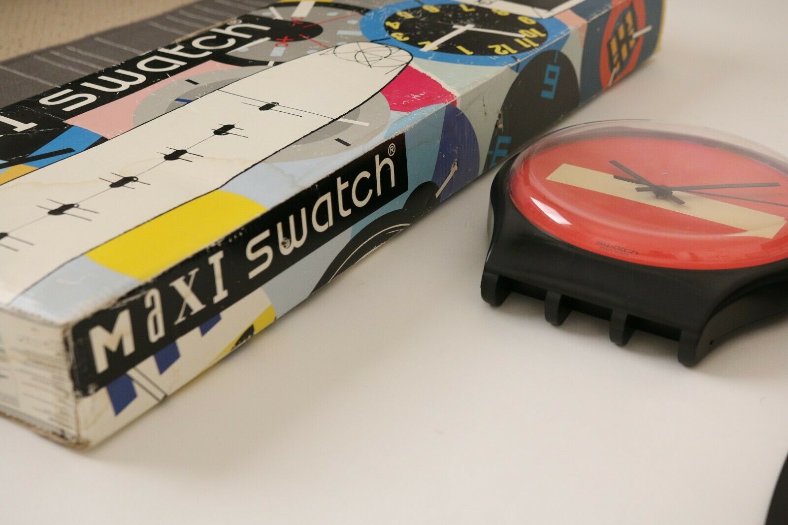 Rare* Vintage Maxi Swatch Wall Wrist Watch with Original Box Rare* Vintage Maxi Swatch Wall Wrist Watch with Original Box