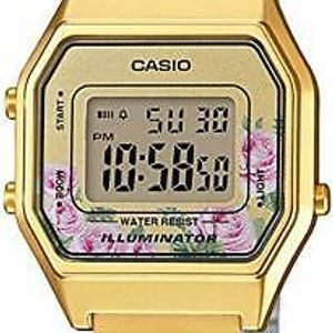 Damenuhr Casio Retro Armbanduhr Digital Quarz Blumen gold | WatchCharts