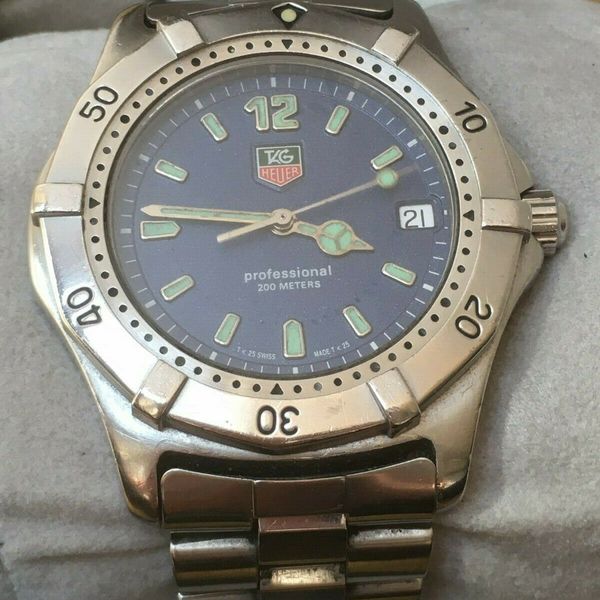 tag heuer blue face watch