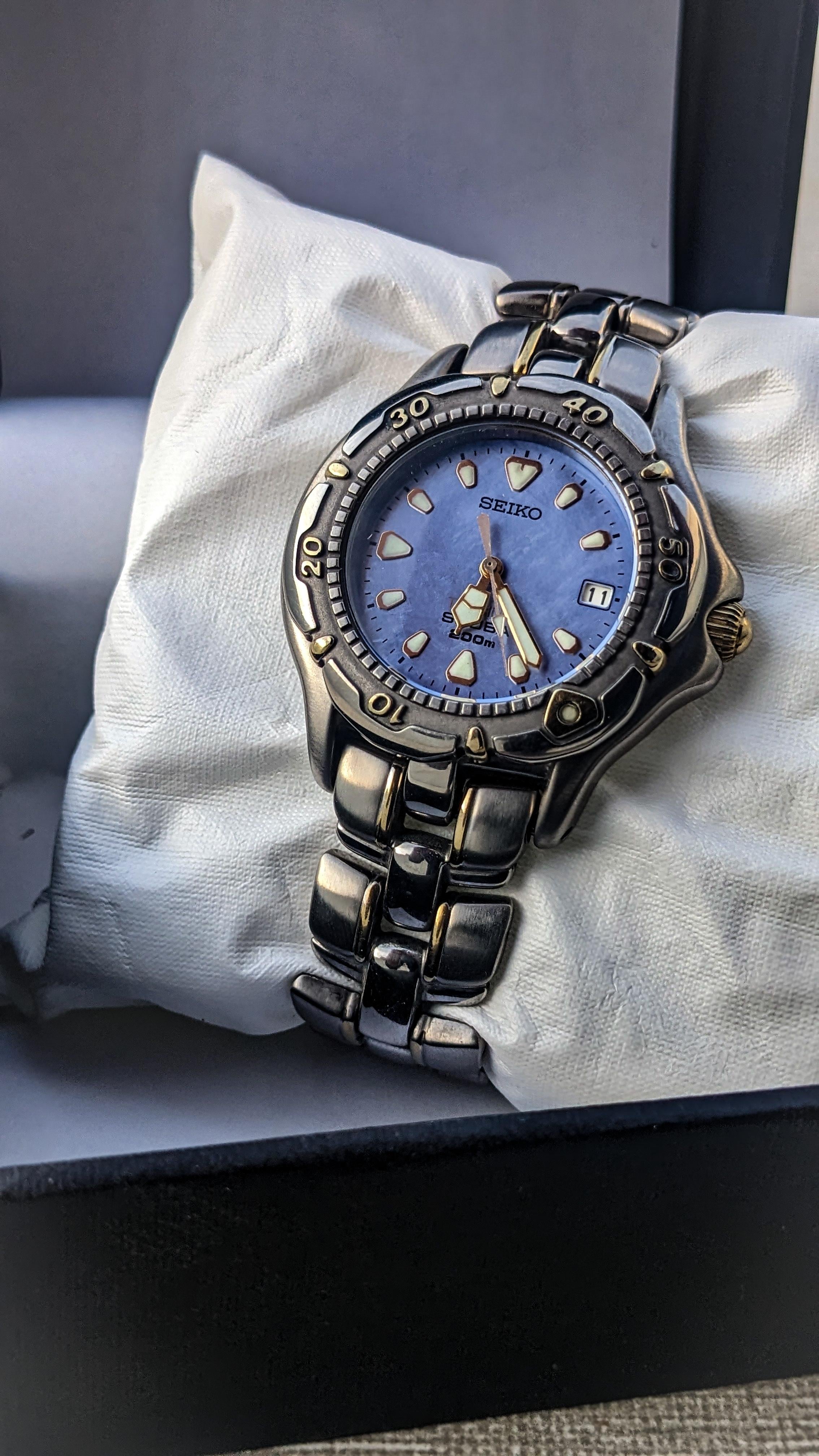 wts] vintage Seiko Scuba ✨ 7N35-6120 Gents Blue Mother of