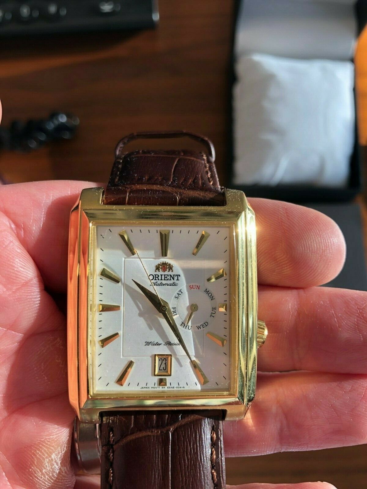 orient rectangular watch