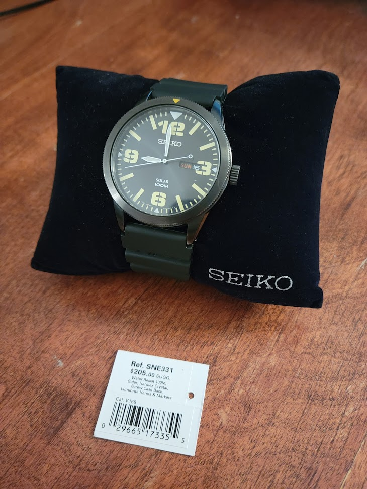 Seiko solar 2025 100m manual