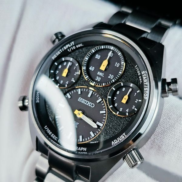 SEIKO Prospex Speedtimer 1/100 Sec Solar Chronograph Limited Edition Black | SFJ007 main image 1