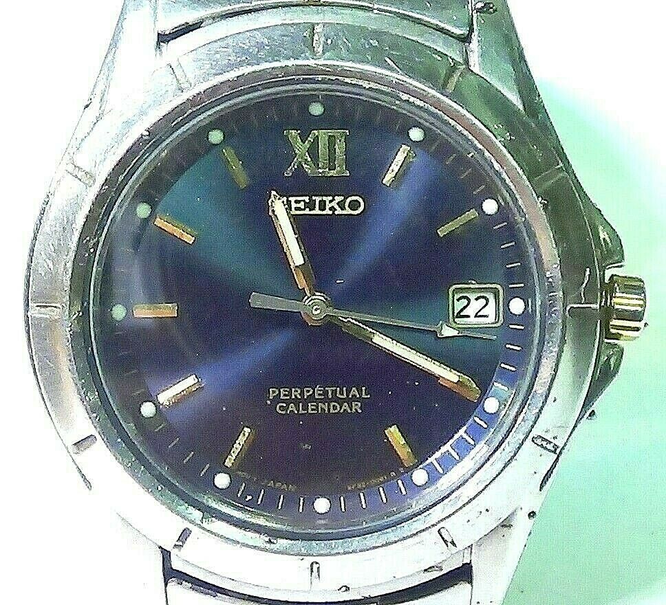 Seiko Perpetual Calendar Men s Watch 8F32 0079 A4 WatchCharts