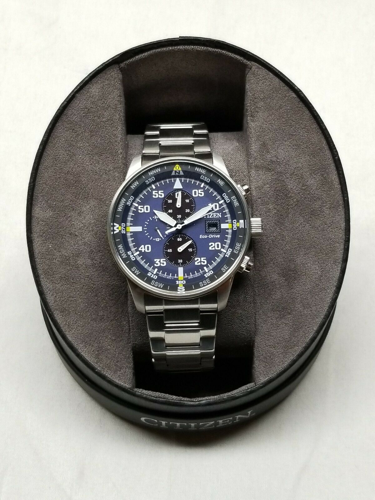 時計 Citizen Aviator Men's Eco Drive Watch Citizen B612-S111935 Chronograph Date Eco-drive Solar Men's