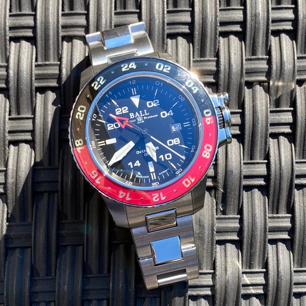 Cinturino Orologio BALL In Acciaio 21mm Per Engineer Hydrocarbon AeroGMT II DG2018C