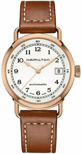 Hamilton Women s H78205553 Khaki Navy White Dial 36mm Leather Watch WatchCharts