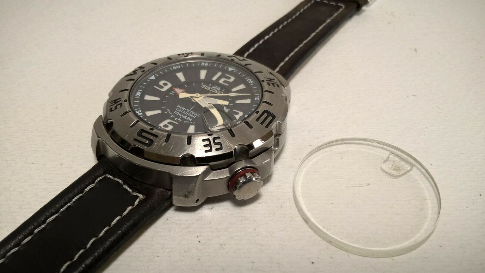 希少廃番品 SEIKO Titanium GMT 20bar 8F56-0070