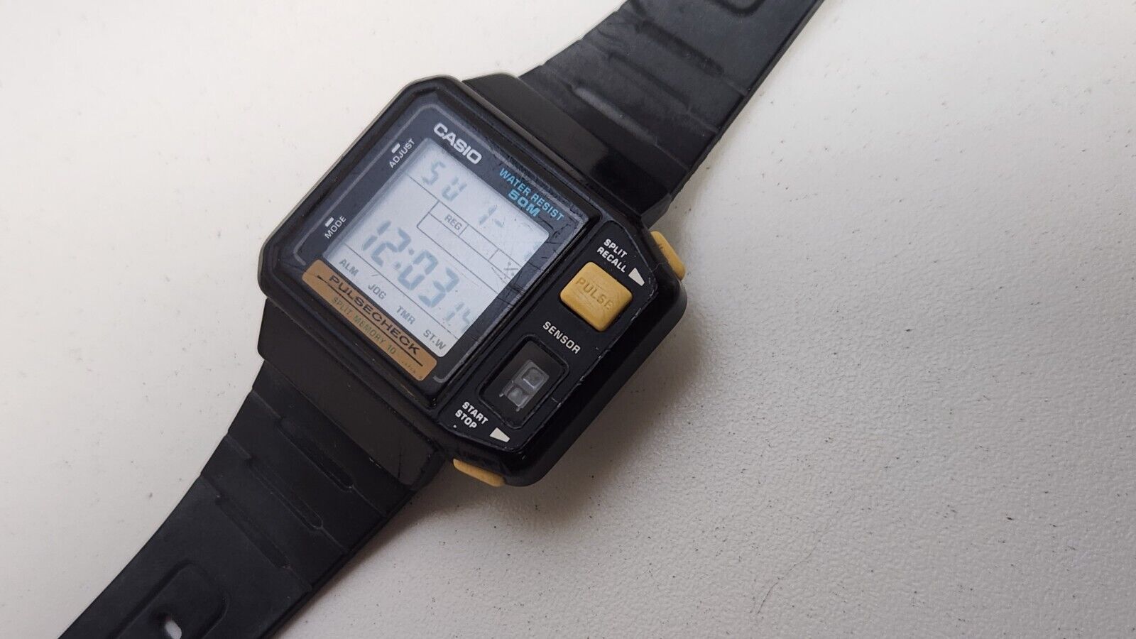 VINTAGE CASIO PULSE CHECK WATCH JP-100W MADE IN JAPAN