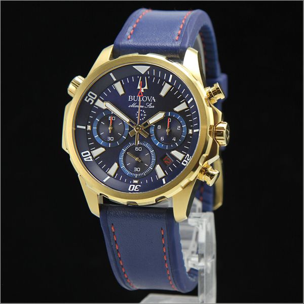 Bulova Mens Marine Star Chrono Blue Dial And Silicone Band Watch 97b168 Watchcharts Marketplace 8727