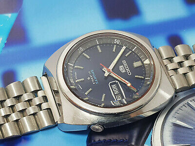 VINTAGE SEIKO 5 SPORTS AUTOMATIC 6119-6023 BLUE DIAL RARE