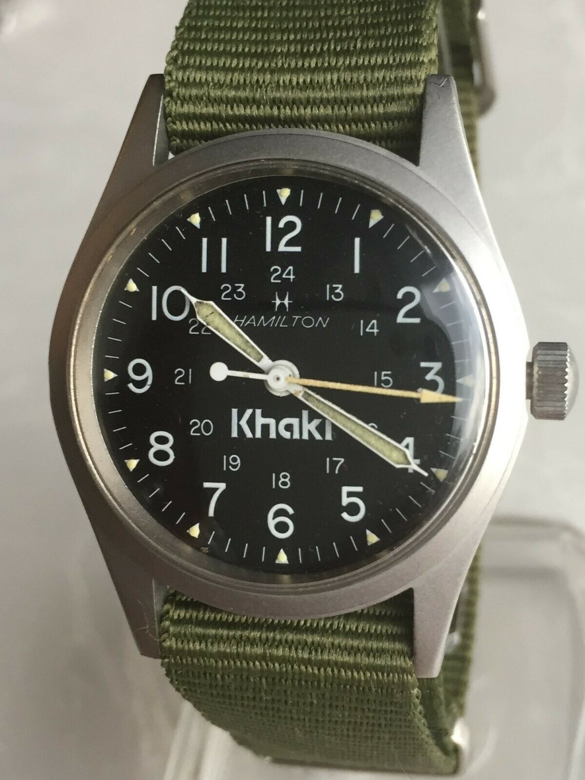 Vintage 1980's Hamilton Khaki 9415 Stainless Mechanical Military Watch +2  Straps | WatchCharts