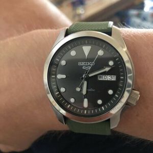 Seiko 5 Sports SRPE61 Bracelet And Barton Rubber | WatchCharts