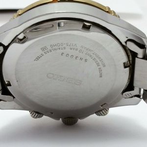 Seiko Solar V175-0DH0 Men's Two Tone Chronograph Watch 44mm - Nice! |  WatchCharts
