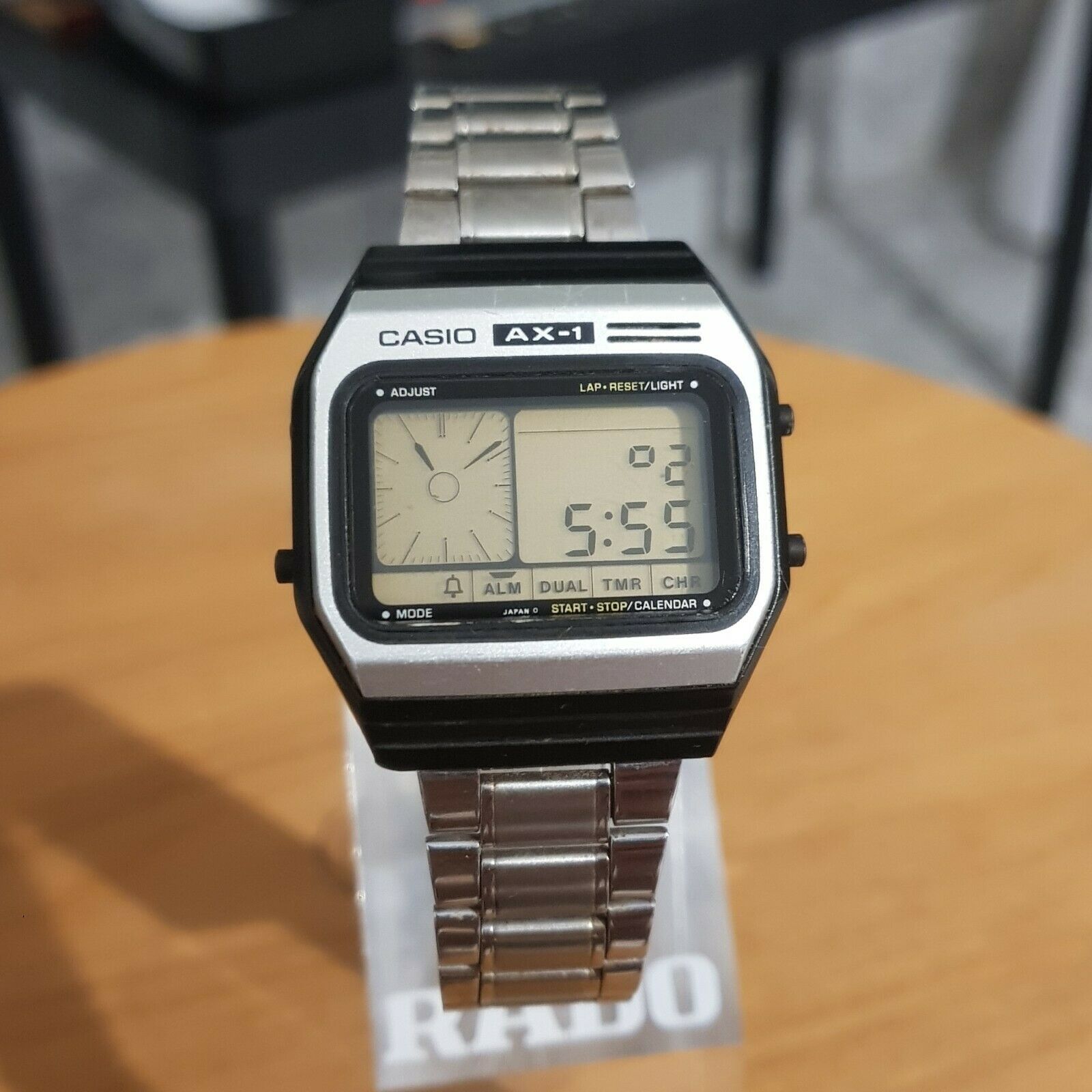 Vintage CASIO LCD AX-1 Calendar Melody alarm watch 118 module
