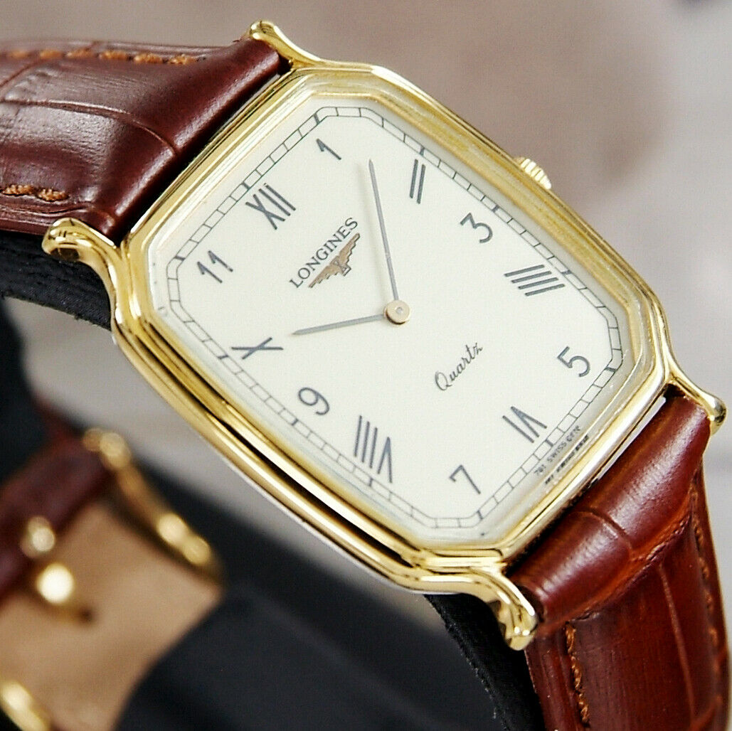 Vintage Longines Quartz Cal.L761.2 Gold Plated Unisex Dress Watch