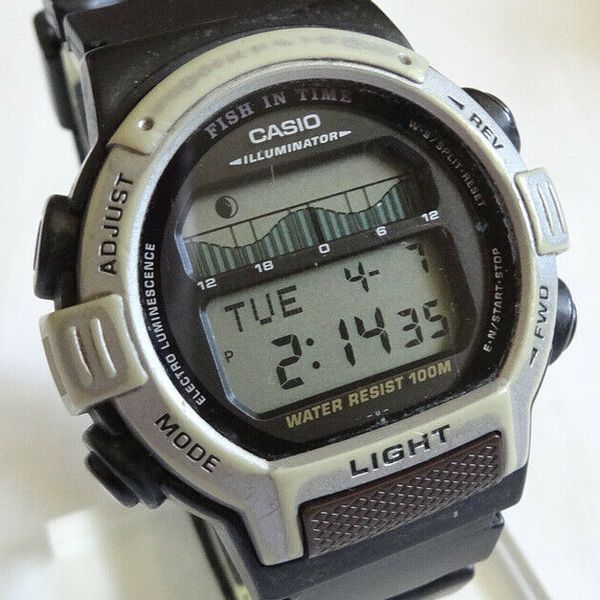 Vintage Casio FT-200 1879 Forester Fish In Time FT200 Mens Watch ...