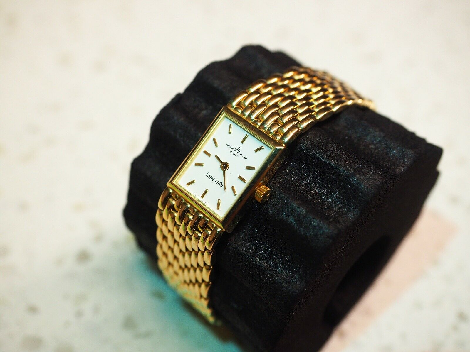Tiffany & Co x Baume Mercier 7744: 14k Gold Ladies Watch 