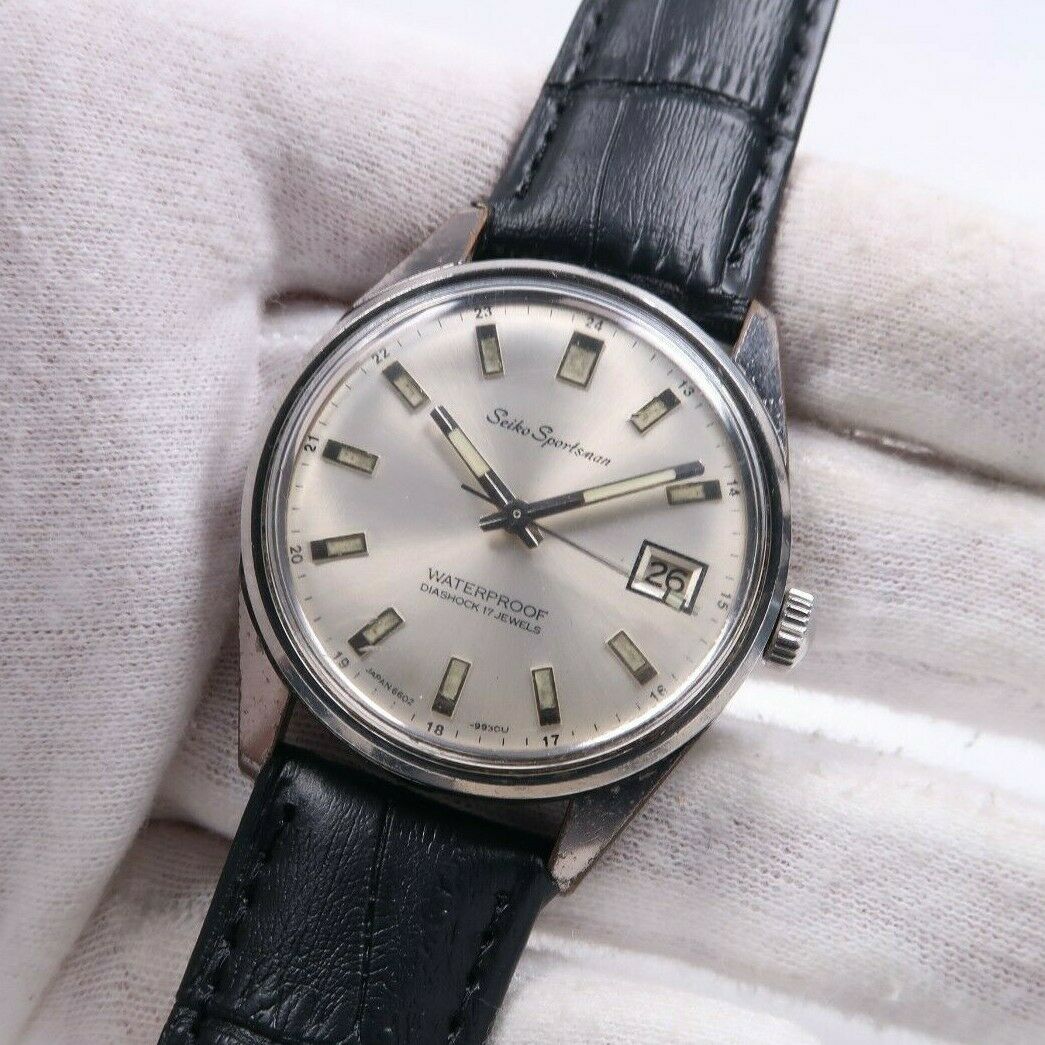 Vintage SEIKO SPORTSMAN 6602-9981 17J Hand-Winding Watch JAPAN