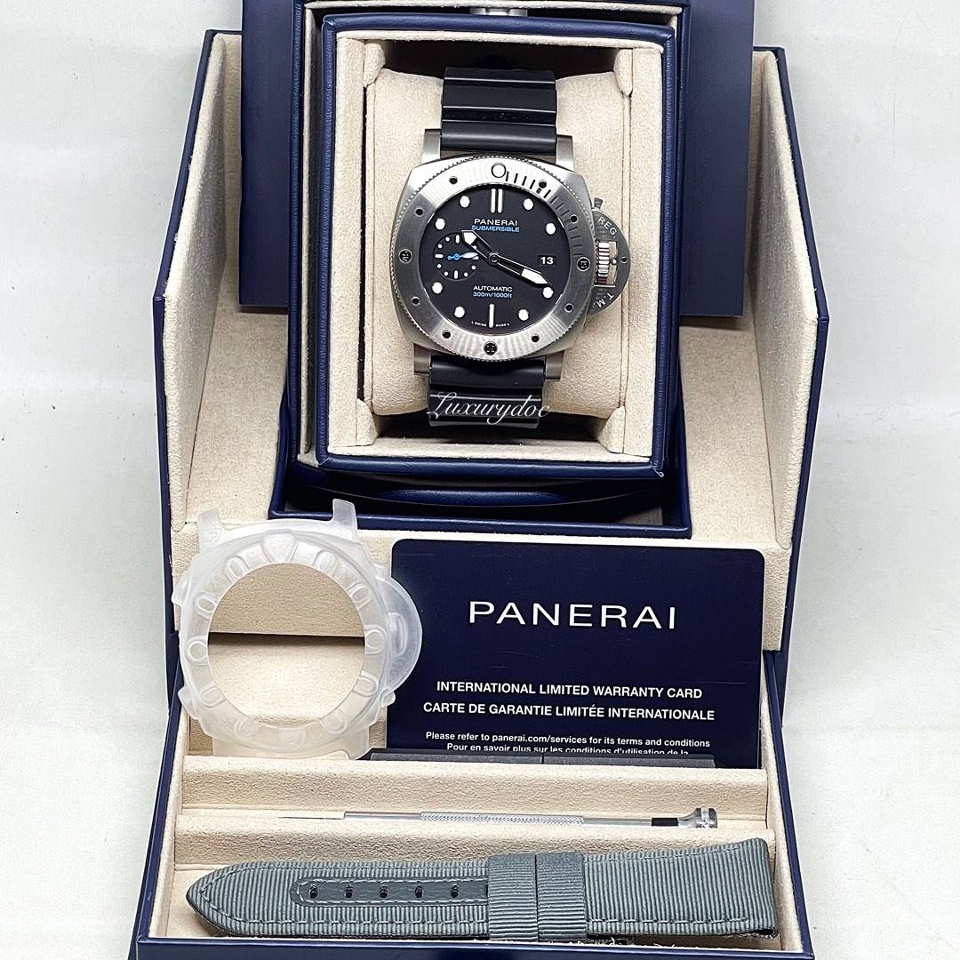 FS.BNIB PANERAI SUBMERSIBLE TITANIUM AUTOMATIC 47MM WATCH PAM 2305