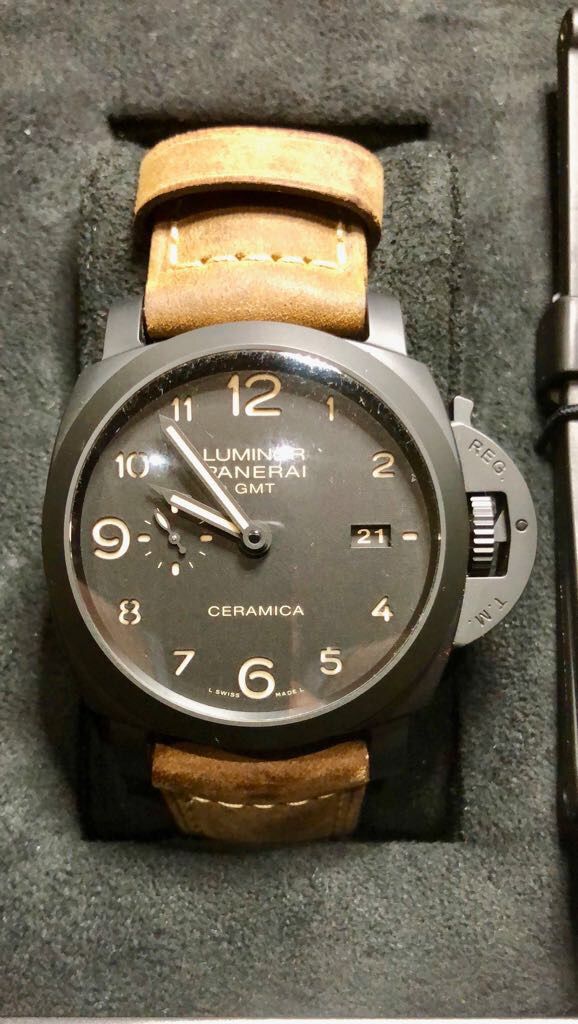 FS Panerai 441 GMT Ceramica Automatic PAM 441 ONLY 7 500 SHIPPED