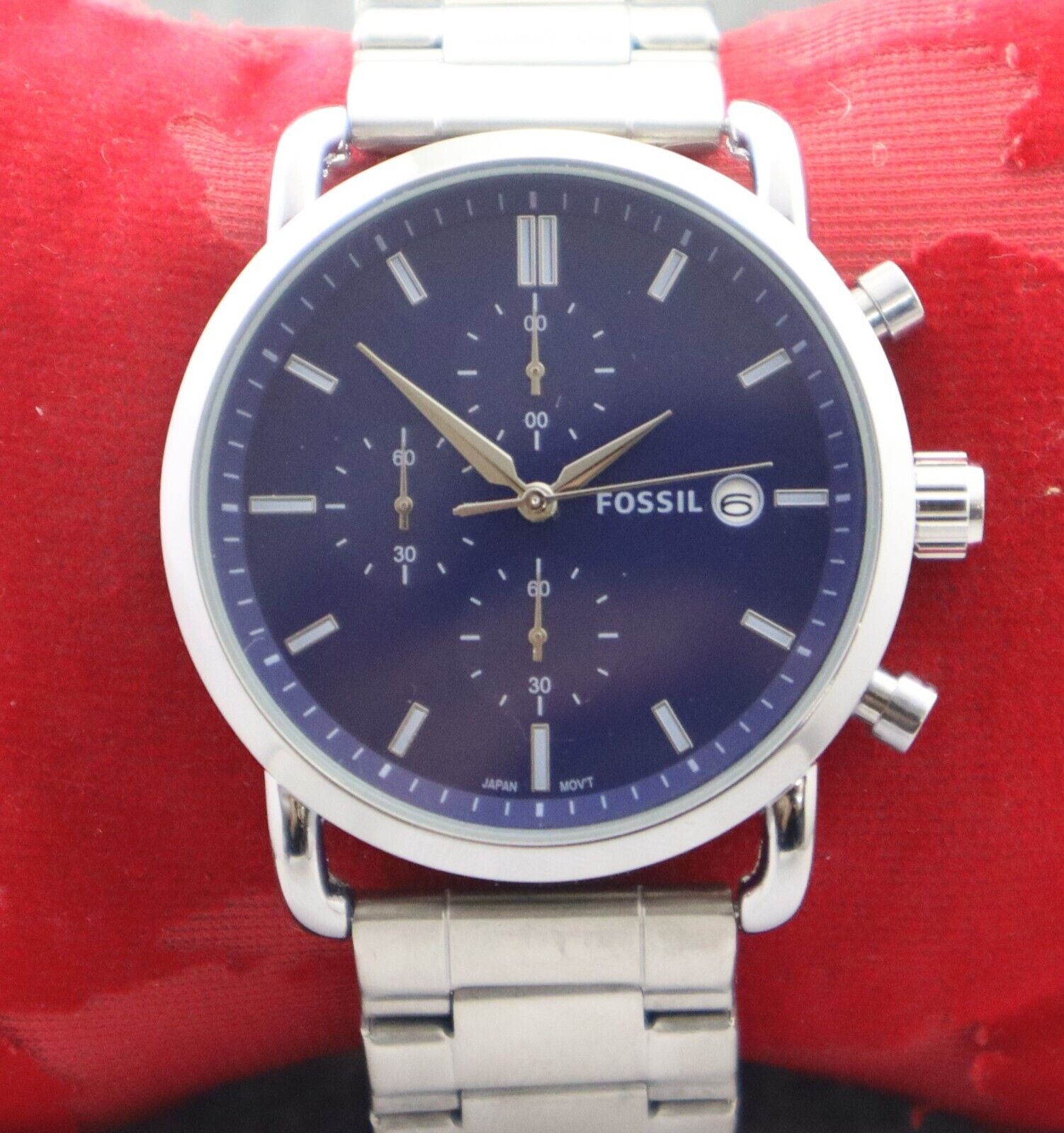 Fossil townsman outlet chronograph blue