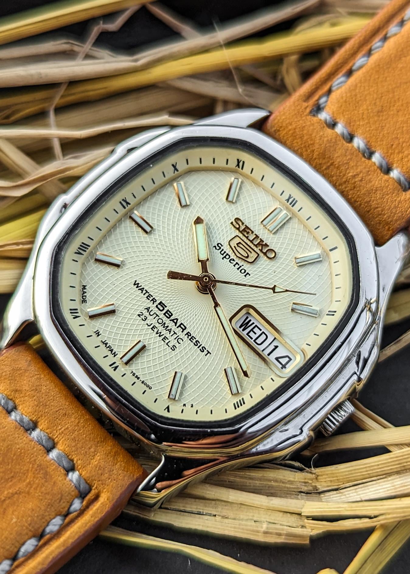 ☆超希少 2002年製 SEIKO 5 Superior 裏スケ 日本製 腕時計