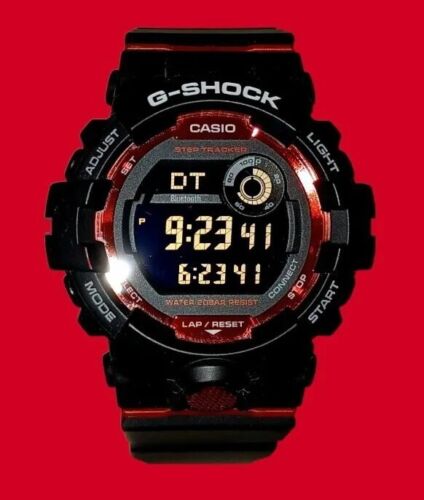 Casio G-SHOCK 3464 Men's BLUETOOTH Metallic Red & Black GBD-800