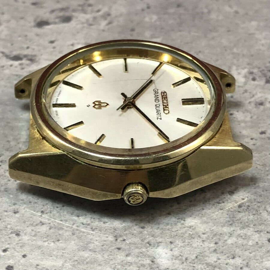 Vintage 1976 SEIKO GRAND QUARTZ 4840-8041 Cap Gold Mens Watch from