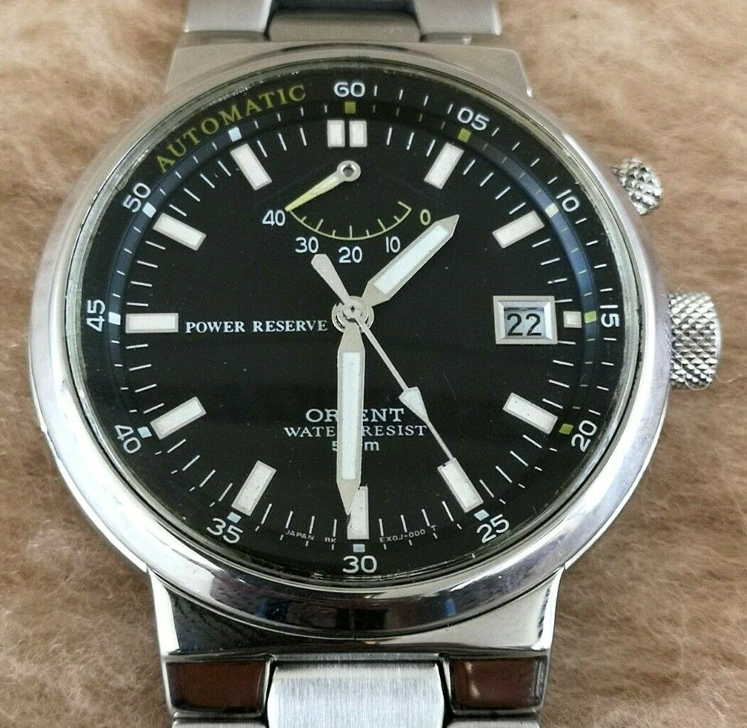 ORIENT POWER RESERVE Automatic EXOJ-CO-CS All Stainless Steel 37mm