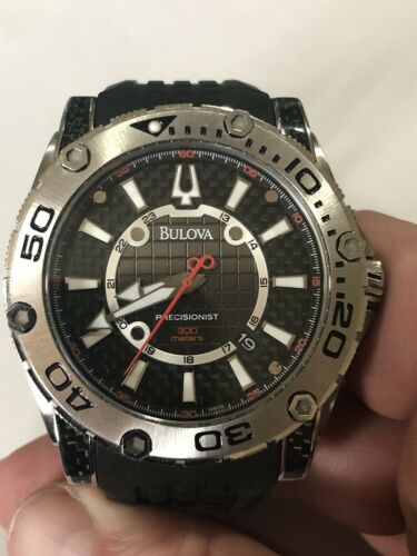 Bulova 96B155 Precisionist Champlain Rotating Bezel Grey Dial