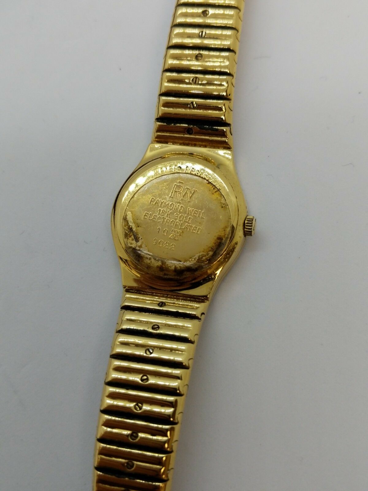 Raymond Weil 9022 - 18K Gold Electroplated Quartz Watch - 28mm 