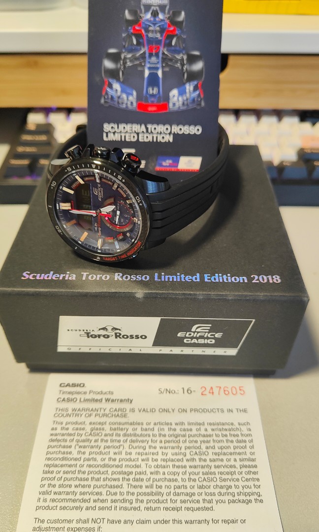 Casio Edifice Scuderia Toro Rosso Limited Edition 2018 Solar Powered Watch with Bluetooth WatchCharts Marketplace