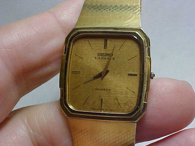 RARE SEIKO LASSALE ALL GP WRISTWATCH MESH STYLE BAND MODEL 6730