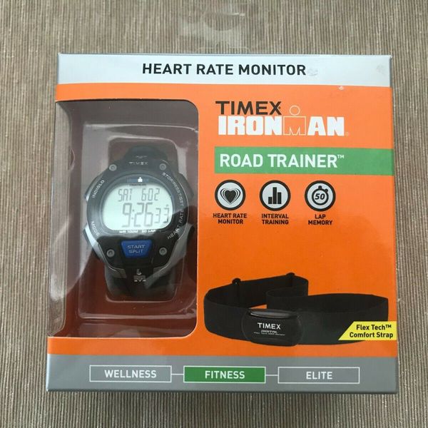 Timex Men's Ironman Road Trainer T5K718 Digital HRM Flex Tech 