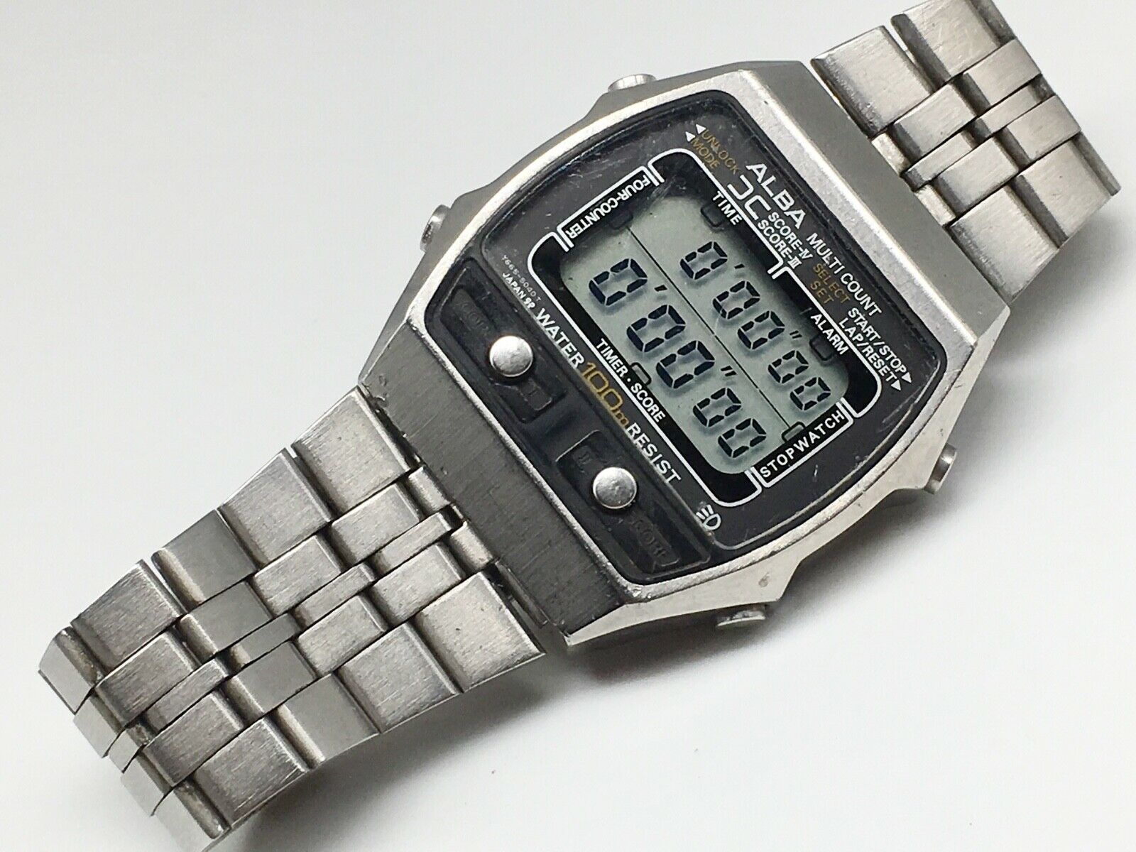 Vintage SEIKO ALBA Y665 5030 Multi count LCD Digital Watch