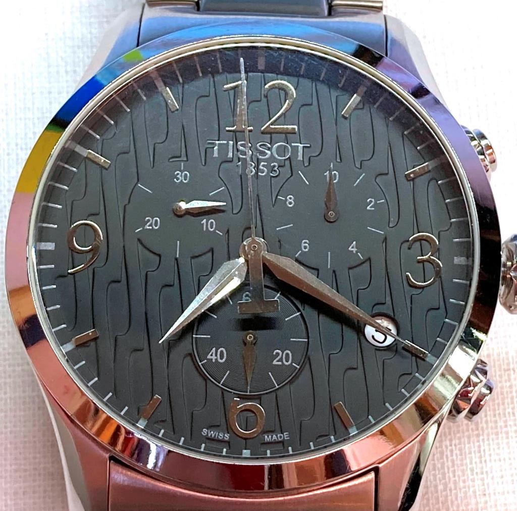 Pre-owned] TISSOT TO28417A analog watch black black silver