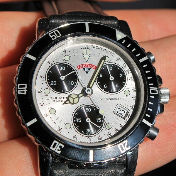 Certina DS Chronograph m. Sapphire Crystal Glas, 100m, Modell 7022-7122 ...