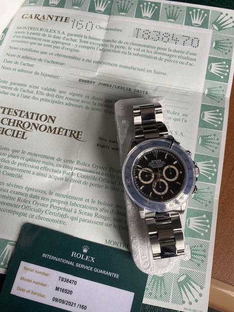 WTS Zenith Daytona 16520 1996 T Serial black. Original papers and