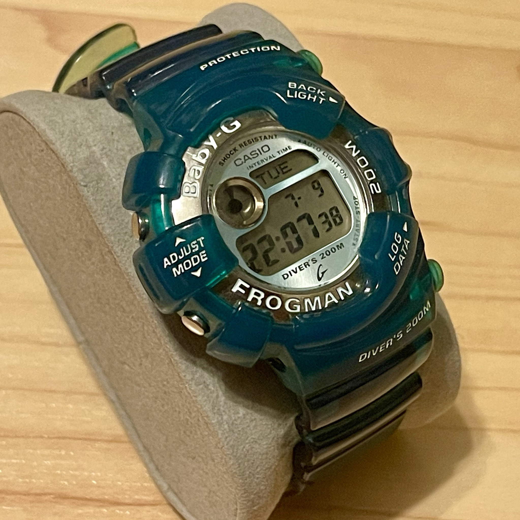 WTS] Casio G-Shock Baby-G Frogman BGW-103 Vintage Green Blue Aquamarine  Digital Diving Watch | WatchCharts